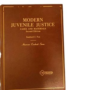 Modern Juvenile Justice Sanford J. Fox